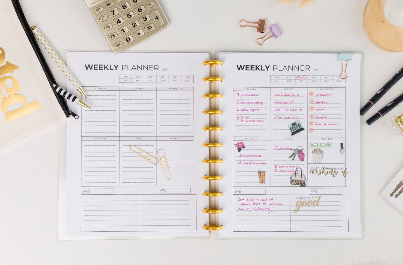 Reign Empowerment 12-Month Planner – Luxury Refillable Disc-Bound System