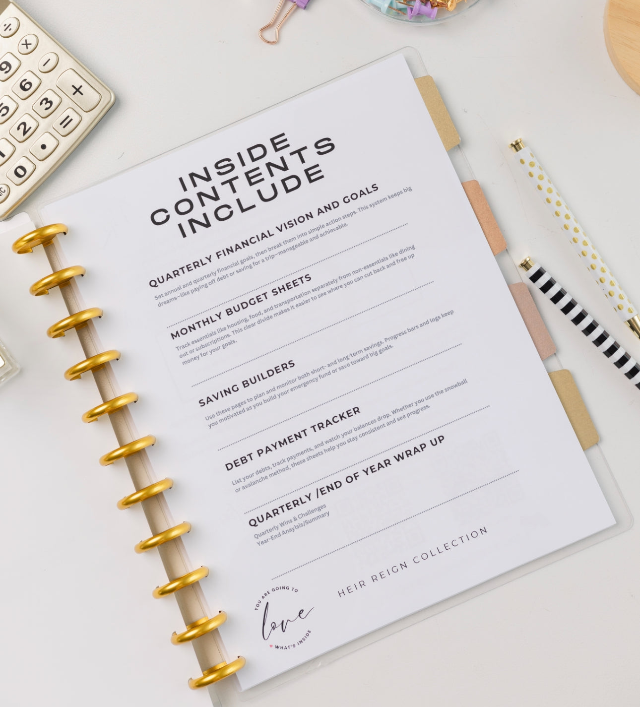 Reign Financial Planner – Luxury Refillable Budgeting & Debt-Payoff System