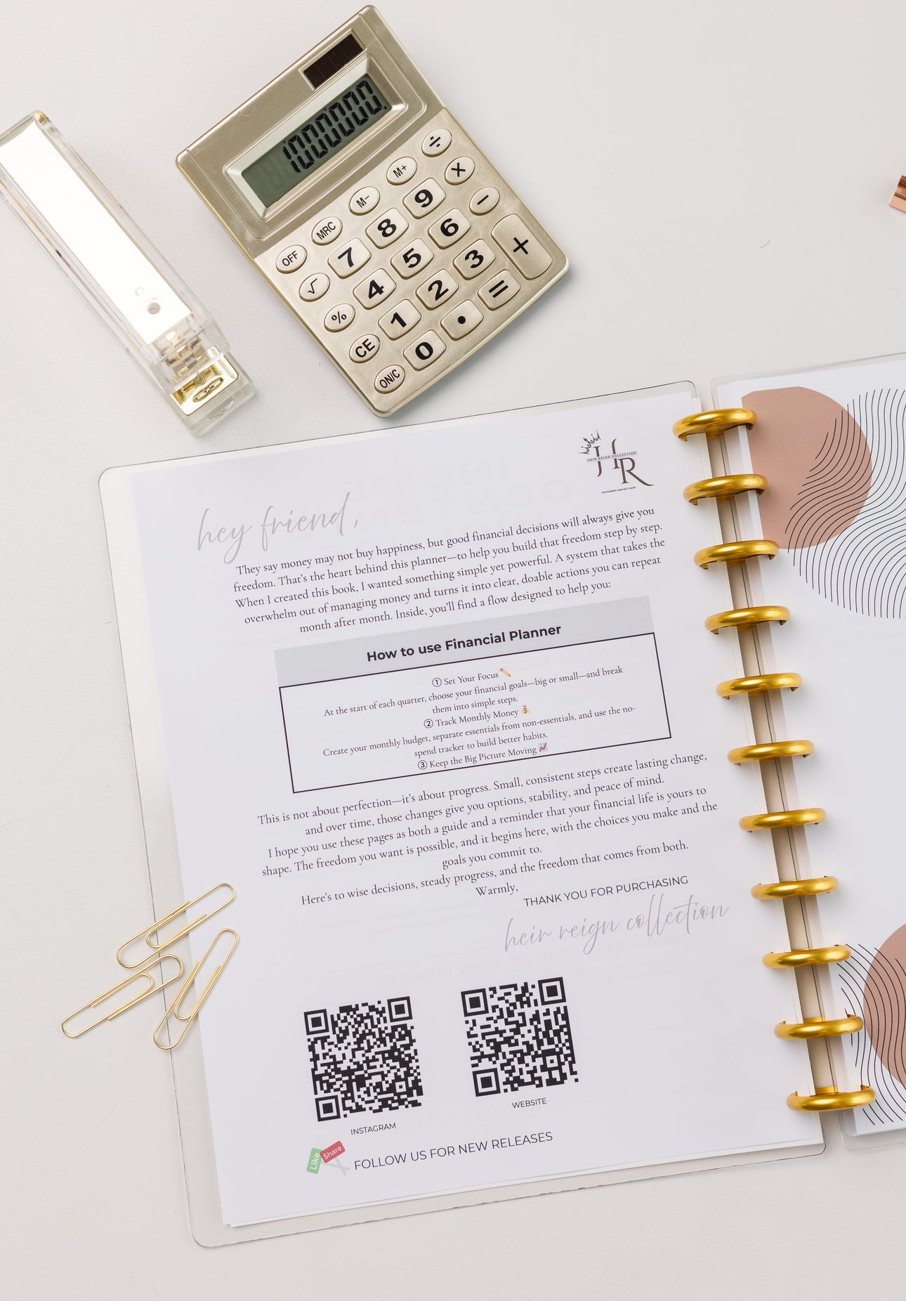 Reign Financial Planner – Luxury Refillable Budgeting & Debt-Payoff System