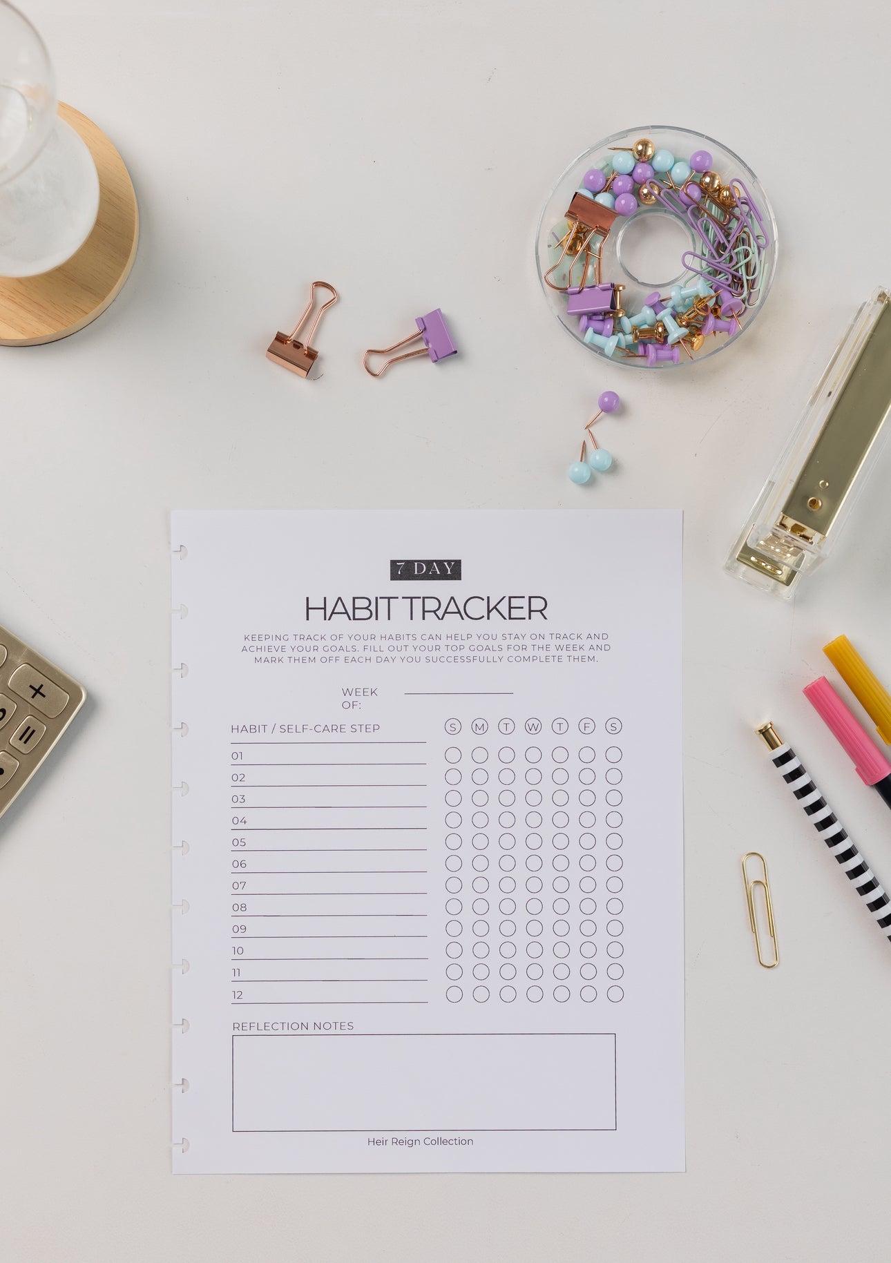Habit Tracker & Vision Board Worksheets | Build New Habits & Stay Motivated