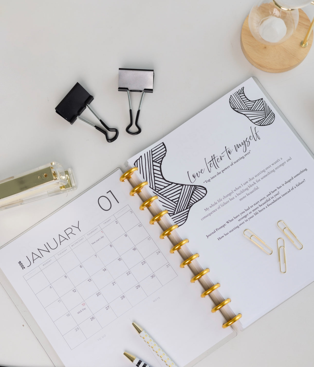 Reign Empowerment 12-Month Planner – Luxury Refillable Disc-Bound System