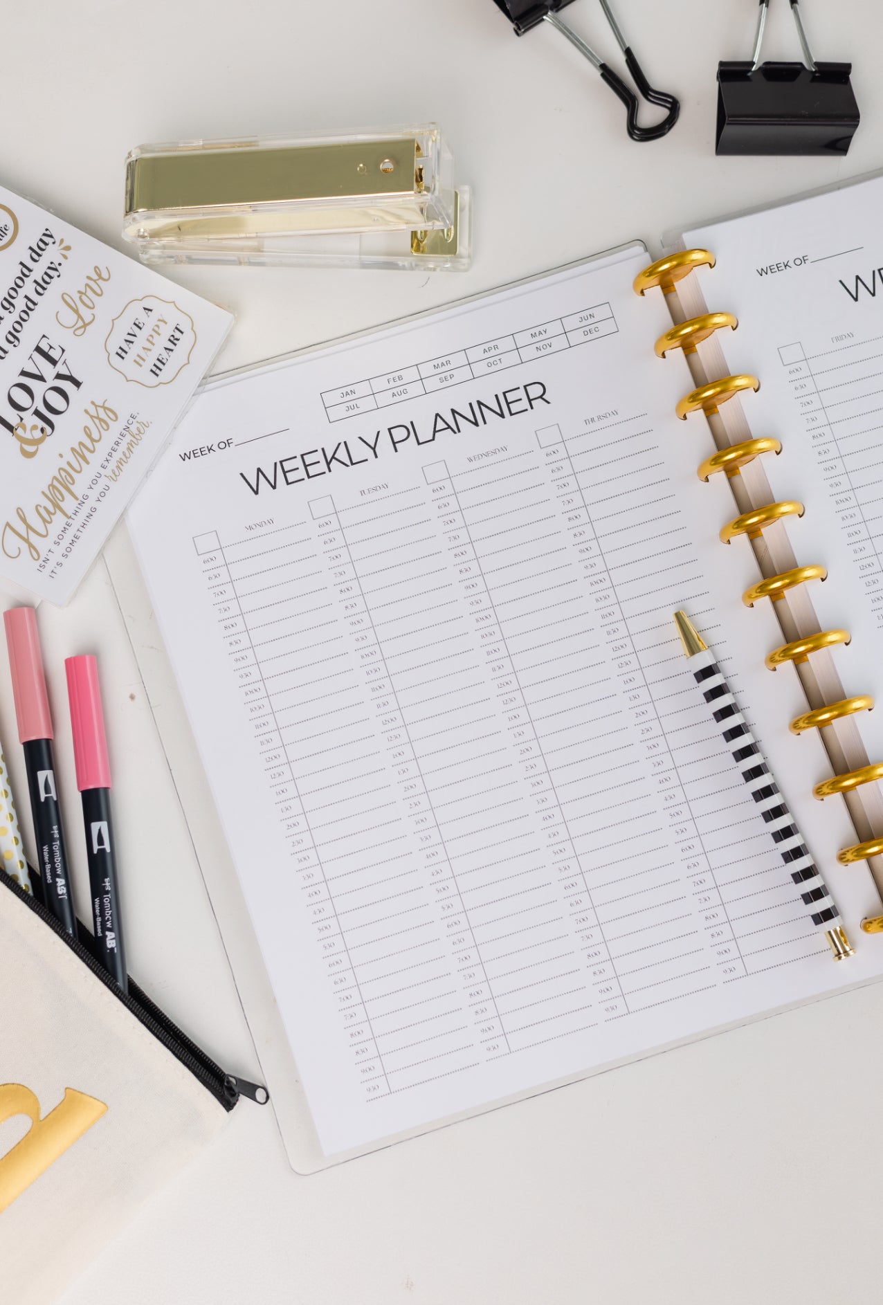 Reign Empowerment 12-Month Planner – Luxury Refillable Disc-Bound System