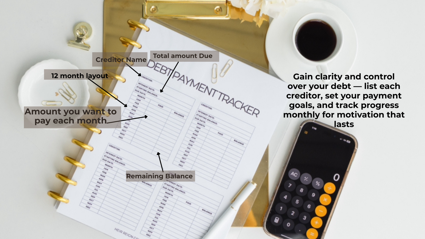 12 month Financial Planner bundle