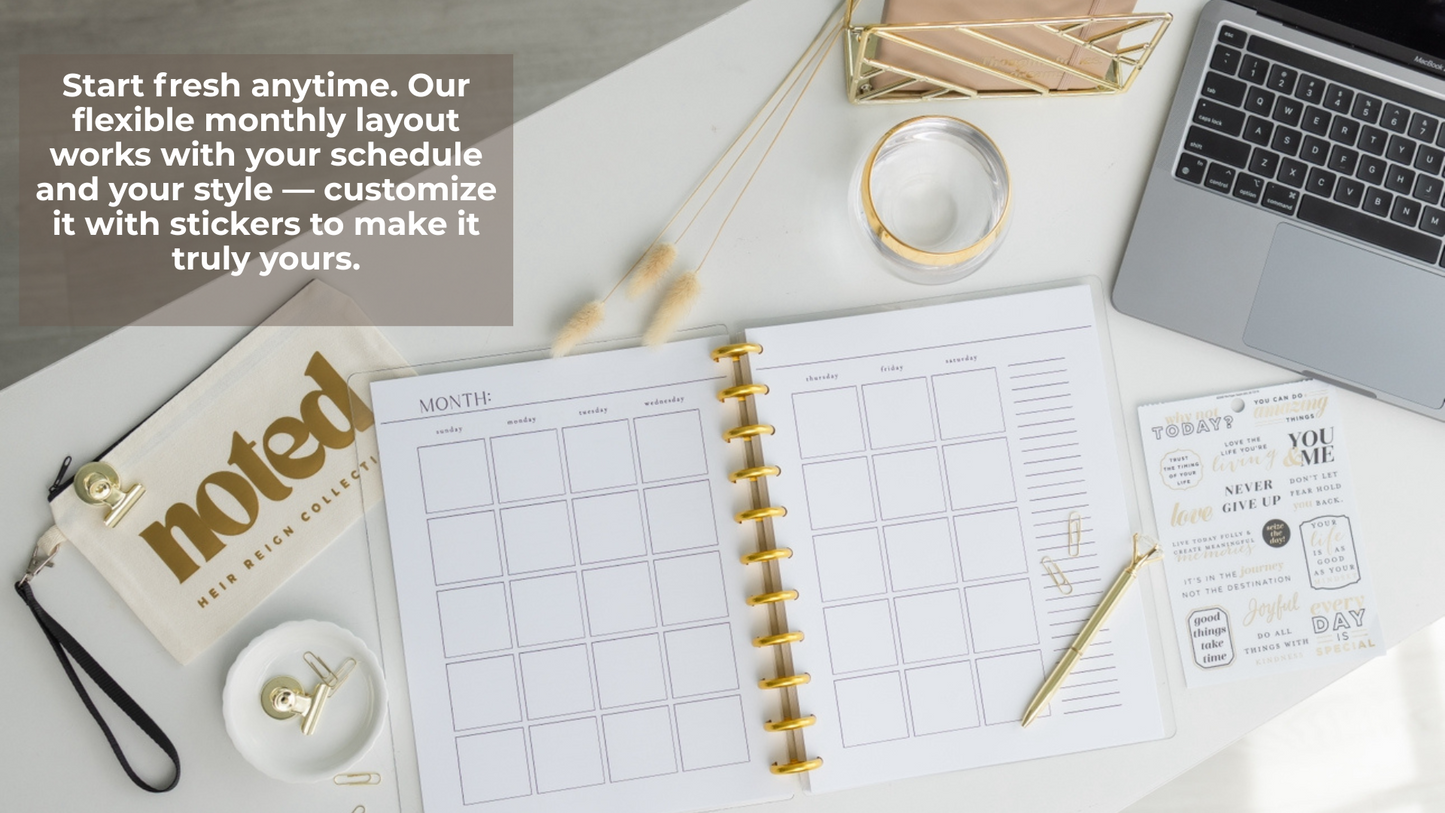 Reign Undated 12 month productivity planner