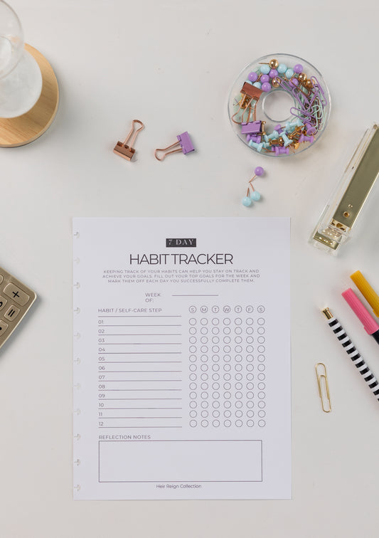 Habit Tracker & Vision Board Worksheets | Build New Habits & Stay Motivated