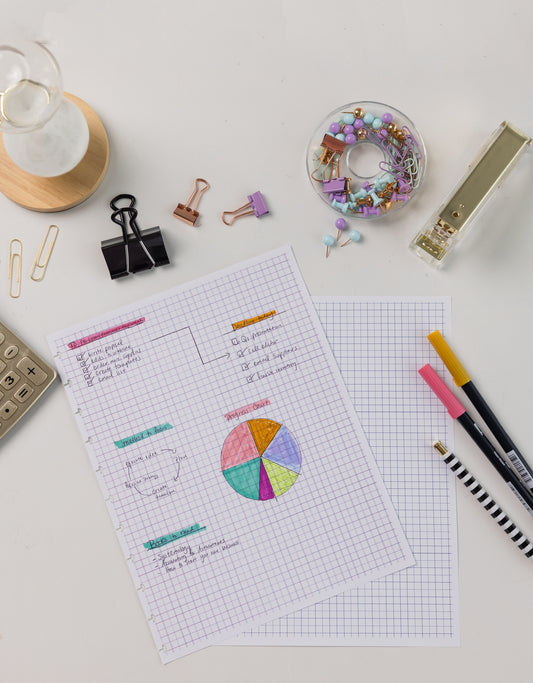 Planner Refill Paper – Lined, Dotted & Graph Sheets | Custom Disc-Bound Inserts